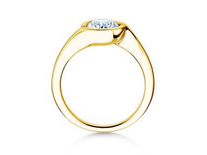 Anello di Fidanzamento Touch in 9K oro giallo con diamante 1,00ct H/SI