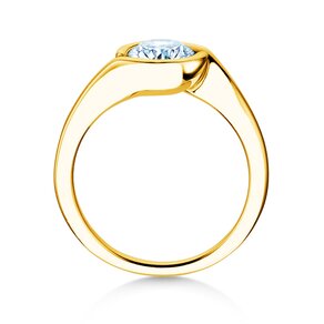 Anello di Fidanzamento Touch in 9K oro giallo con diamante 1,00ct H/SI