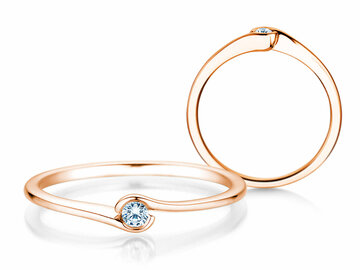 Anello di Fidanzamento Touch in argento 925/- con diamante 0,04ct G/SI