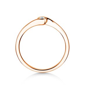 Anello di Fidanzamento Touch in 18K oro rosa con diamante 0,04ct G/SI