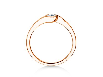 Anello di Fidanzamento Touch in 9K oro rosa con diamante 0,13ct G/SI
