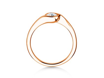 Anello di Fidanzamento Touch in 9K oro rosa con diamante 0,50ct G/SI