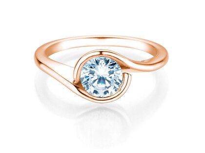 Anello di Fidanzamento Touch in 9K oro rosa con diamante da laboratorio 1,00ct E/VS