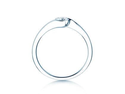 Anello di Fidanzamento Touch in 9K oro bianco con diamante 0,13ct G/SI