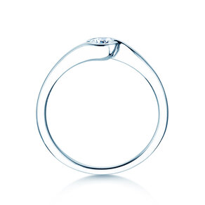 Anello di Fidanzamento Touch in 9K oro bianco con diamante 0,13ct G/SI