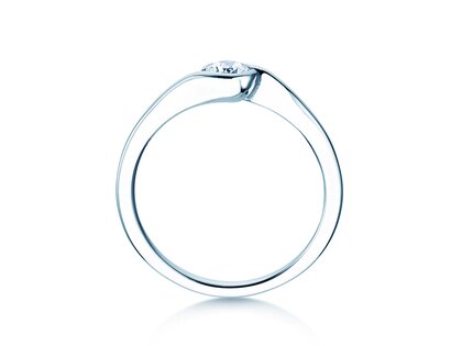 Anello di Fidanzamento Touch in 18K oro bianco con diamante 0,23ct D/IF