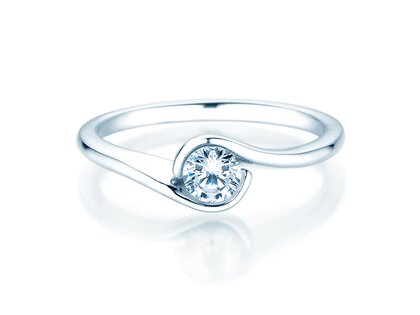 Anello di Fidanzamento Touch in 14K oro bianco con diamante 0,50ct G/SI