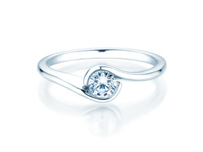 Anello di Fidanzamento Touch in 14K oro bianco con diamante 0,50ct G/SI