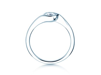 Anello di Fidanzamento Touch in 14K oro bianco con diamante 0,50ct G/SI