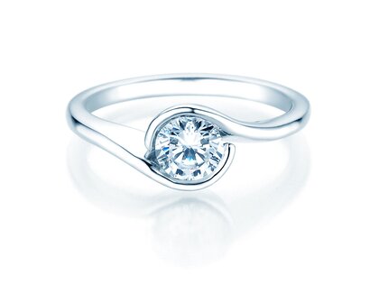 Anello di Fidanzamento Touch in 9K oro bianco con diamante 0,75ct G/SI