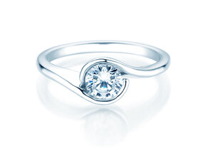 Anello di Fidanzamento Touch in 9K oro bianco con diamante 0,75ct G/SI