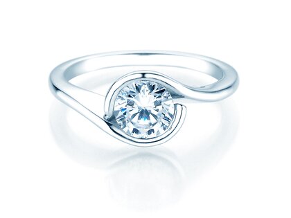 Anello di Fidanzamento Touch in 9K oro bianco con diamante 1,00ct G/SI