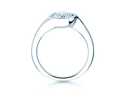 Anello di Fidanzamento Touch in 9K oro bianco con diamante 1,00ct G/SI