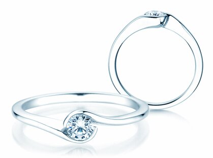 Anello di Fidanzamento Touch in platino 950/- con diamante 0,30ct G/SI