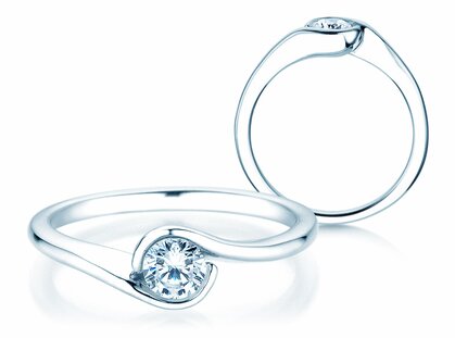 Anello di Fidanzamento Touch in platino 950/- con diamante 0,50ct G/SI