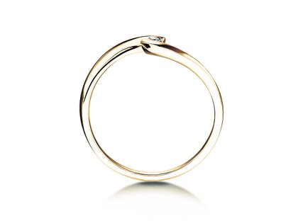 Anello di Fidanzamento Twist Petite in 14K oro giallo con diamante 0,04ct G/SI