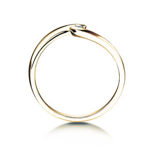Anello di Fidanzamento Twist Petite in 14K oro giallo con diamante 0,04ct G/SI