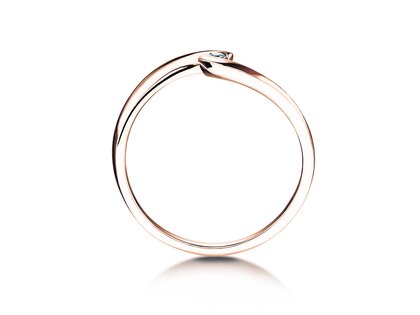 Anello di Fidanzamento Twist Petite in 14K oro rosa con diamante 0,04ct G/SI