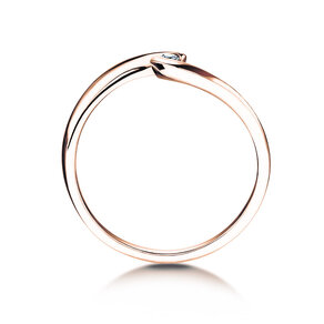 Anello di Fidanzamento Twist Petite in 14K oro rosa con diamante 0,04ct G/SI