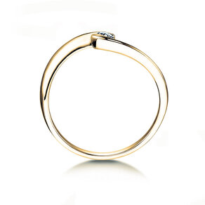 Anello di Fidanzamento Twist Petite in 14K oro giallo con diamante 0,06ct G/SI