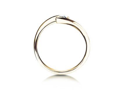 Anello di Fidanzamento Twist Petite in 14K oro giallo con diamante 0,09ct G/SI