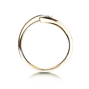Anello di Fidanzamento Twist Petite in 14K oro giallo con diamante 0,09ct G/SI