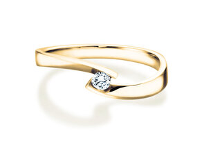 Anello di Fidanzamento Twist Petite in 14K oro giallo con diamante 0,09ct G/SI