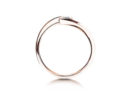 Anello di Fidanzamento Twist Petite in 14K oro rosa con diamante 0,09ct G/SI