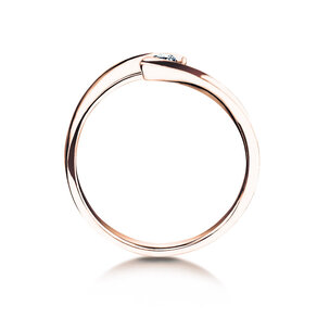 Anello di Fidanzamento Twist Petite in 14K oro rosa con diamante 0,09ct G/SI