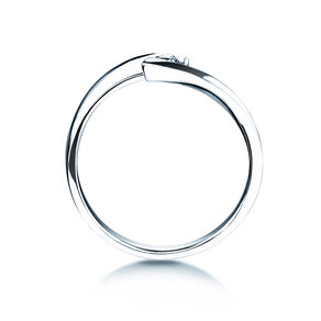 Anello di Fidanzamento Twist Petite in 14K oro bianco con diamante 0,09ct G/SI