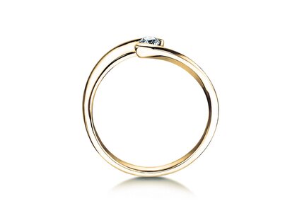 Anello di Fidanzamento Twist Petite in oro giallo