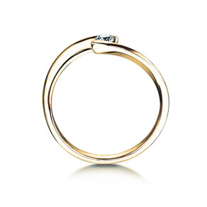 Anello di Fidanzamento Twist Petite in oro giallo