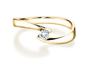 Anello di Fidanzamento Twist Petite in oro giallo