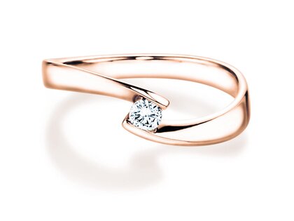 Anello di Fidanzamento Twist Petite in oro rosa
