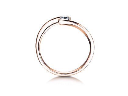 Anello di Fidanzamento Twist Petite in oro rosa