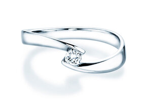 Anello di Fidanzamento Twist Petite in oro bianco