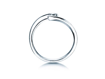 Anello di Fidanzamento Twist Petite in oro bianco