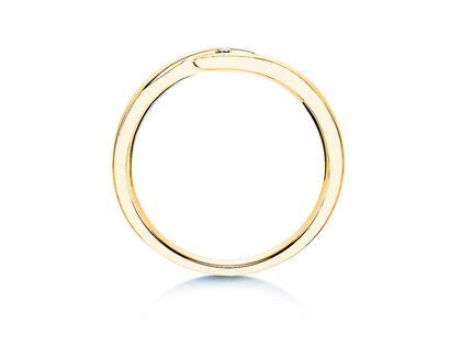 Anello di Fidanzamento Twist in 18K oro giallo con diamante 0,03ct H/SI