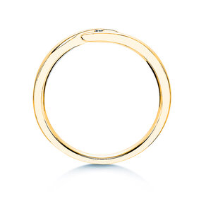 Anello di Fidanzamento Twist in 18K oro giallo con diamante 0,03ct H/SI