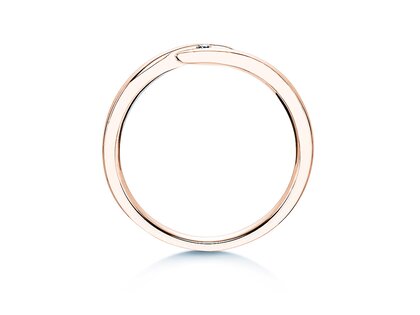 Anello di Fidanzamento Twist in 9K oro rosa con diamante 0,03ct