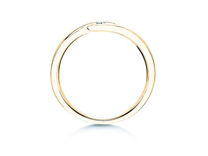 Anello di Fidanzamento Twist in 14K oro giallo con diamante 0,07ct H/SI