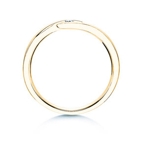 Anello di Fidanzamento Twist in 14K oro giallo con diamante 0,07ct H/SI