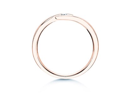 Anello di Fidanzamento Twist in 14K oro rosa con diamante 0,07ct G/SI
