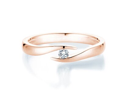 Anello di Fidanzamento Twist in 14K oro rosa con diamante 0,07ct G/SI