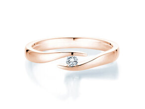Anello di Fidanzamento Twist in 14K oro rosa con diamante 0,07ct G/SI