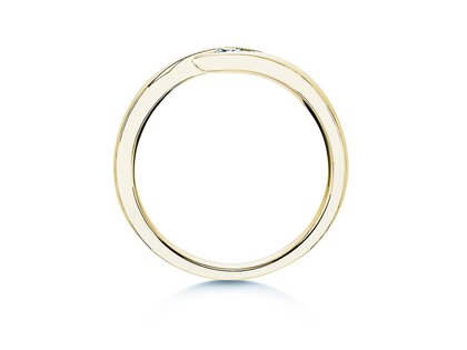 Anello di Fidanzamento Twist in 14K oro giallo con diamante 0,15ct G/SI