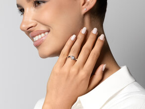 Anello di Fidanzamento Twist in 18K oro rosa con diamante 0,40ct G/SI