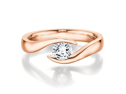 Anello di Fidanzamento Twist in 18K oro rosa con diamante 0,40ct G/SI