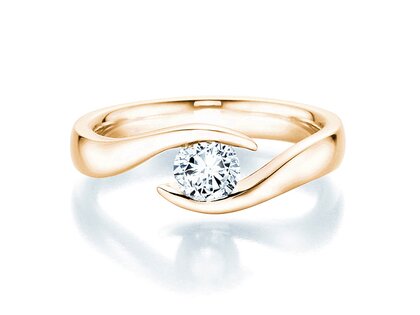 Anello di Fidanzamento Twist in 18K oro giallo con diamante 0,50ct H/SI