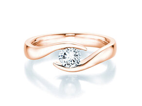 Anello di Fidanzamento Twist in 18K oro rosa con diamante 0,50ct G/SI